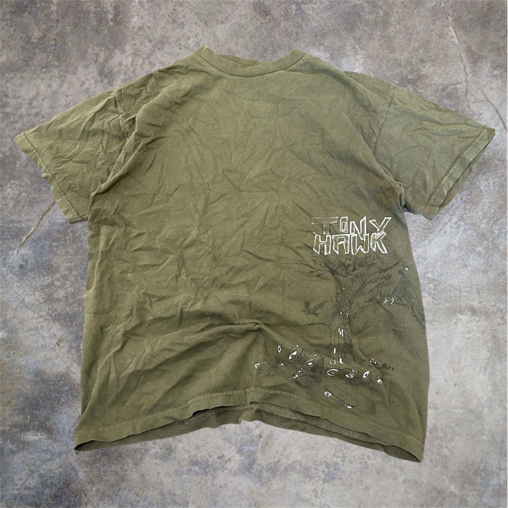 Tony Hawk Olive Green Graphic T-Shirt